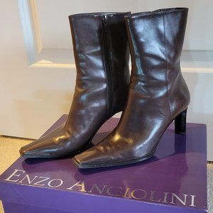 Enzo Angiolini | Size 6 | Leather Ankle Boots | Brown | Stylish
